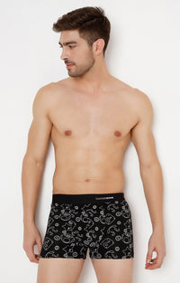 Underjeans By Spykar Men Premium Black Cotton Blend Trunk