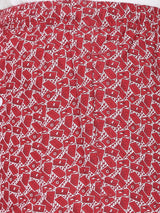 Men Premium Red & White Cotton Regular Fit Pyjama - Underjeans By Spykar