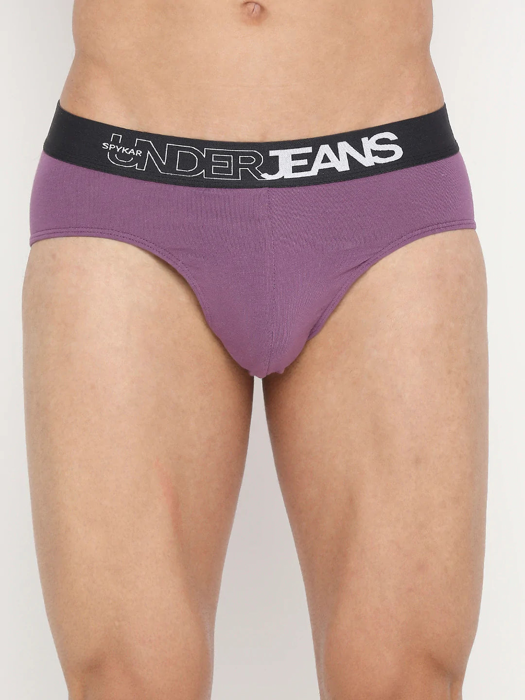 Men Premium Assorted Cotton Blend Brief Pack Of 2 - Underjeans By Spykar