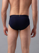 Underjeans By Spykar Men Premium Cotton Blend Navy Brief