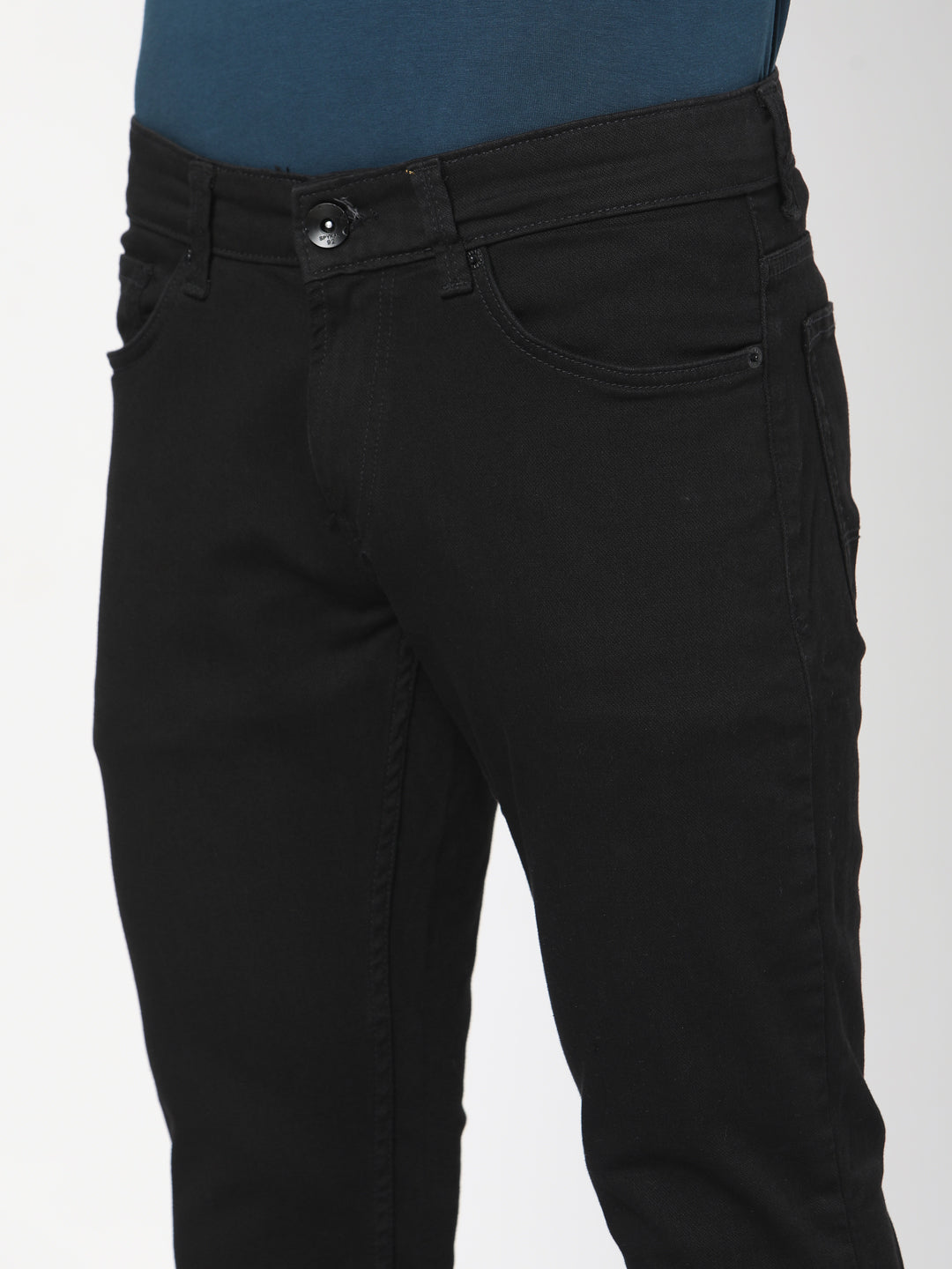 Spykar Men Black Cotton Slim Fit Narrow Length Jeans - (Skinny)