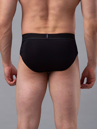 Men Premium Cotton Blend Black Brief (Pack Of 2)- Underjeans By Spykar