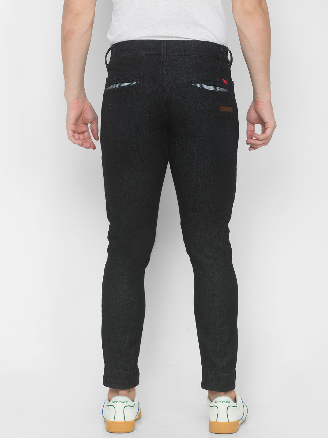 Spykar Men Black Solid Slim Mid-Rise Jeans (Kano)