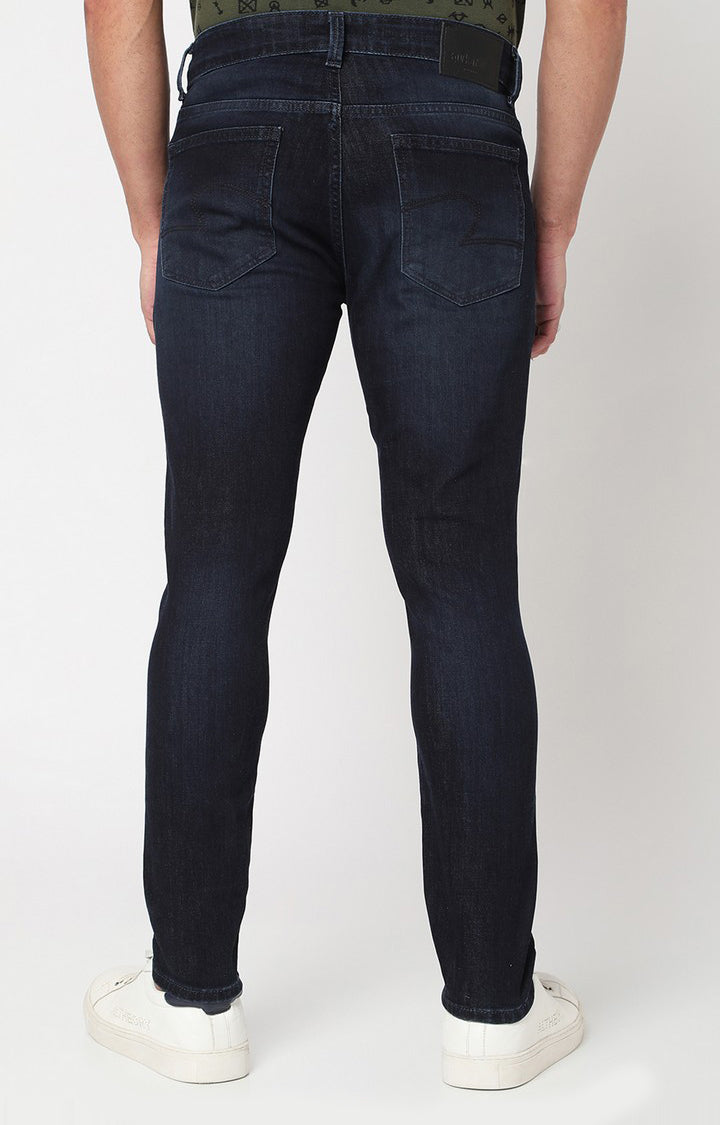 Spykar Men Dark Blue Cotton Slim Fit Tapered Length Jeans (Kano)