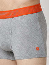 Underjeans By Spykar Men Premium Black & Grey Cotton Blend Regular Fit Trunk - Pack Of 2