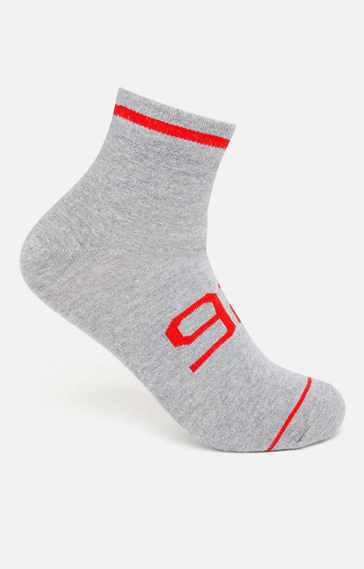 Spykar Navy and Grey Melange Socks - Pack Of 2