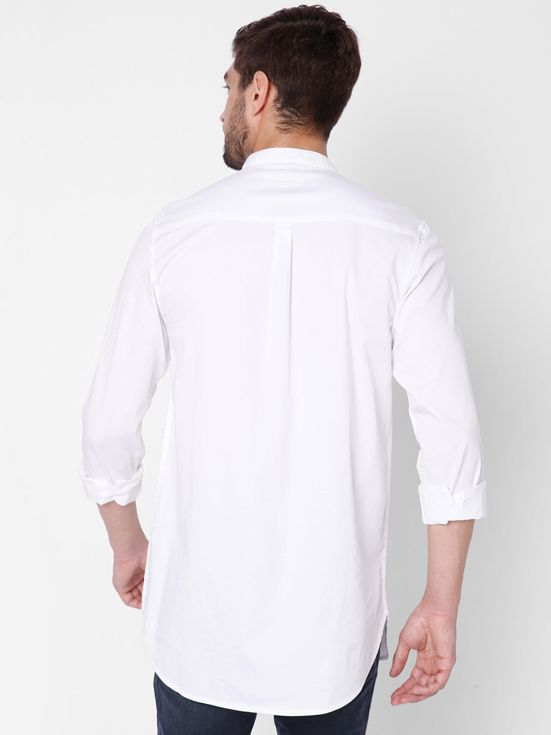 Spykar Men Cotton White Shirts