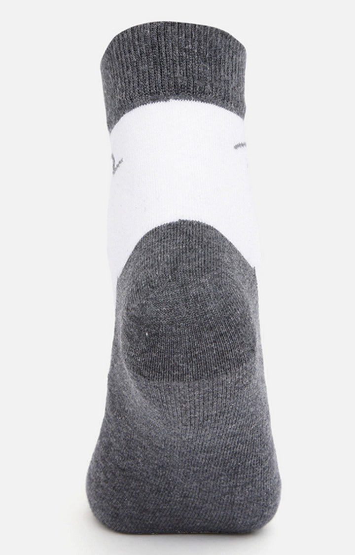 Spykar Grey & Navy Solid Ankle Length Socks