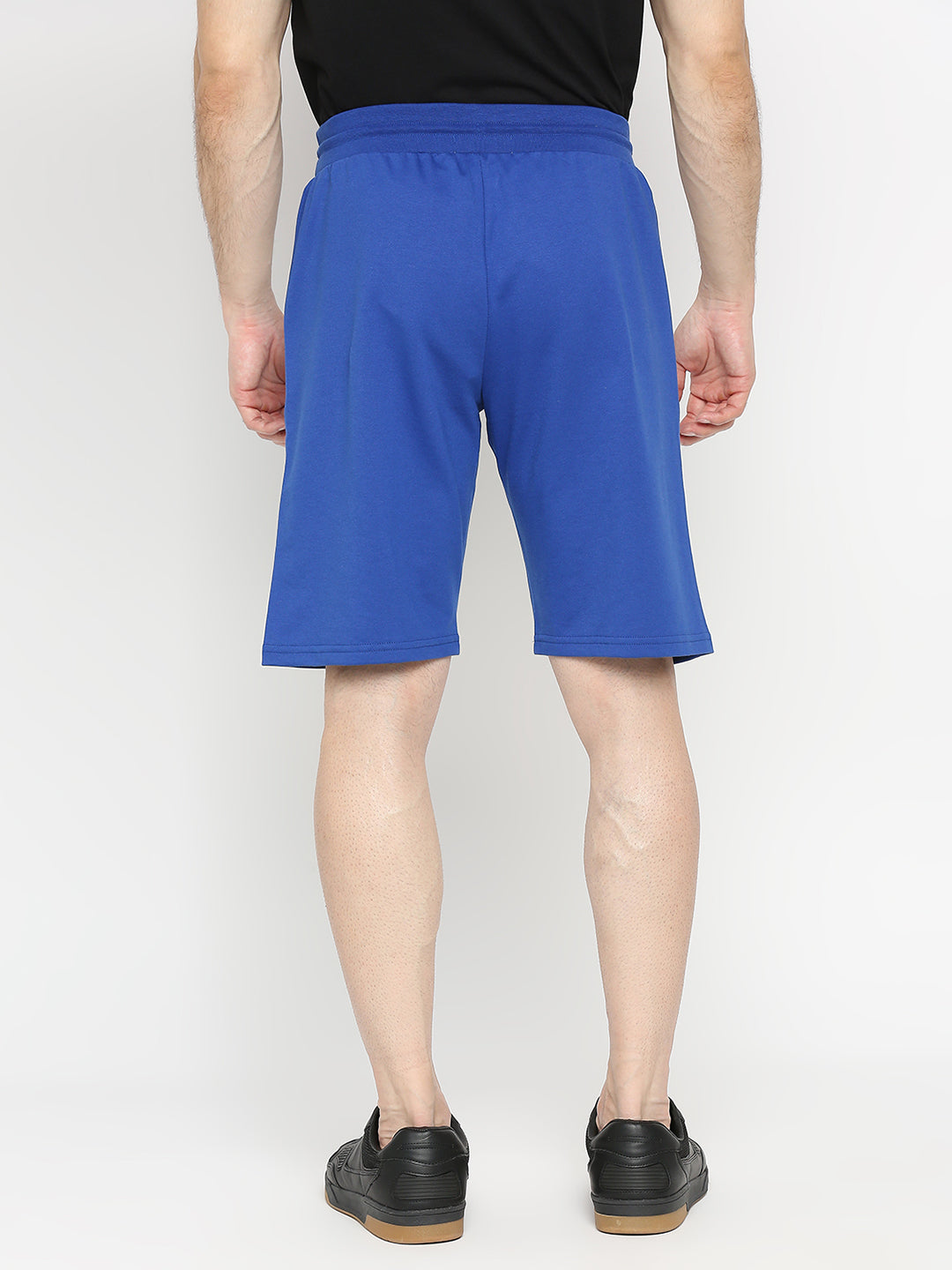 Men Premium Royal Blue Cotton Blend Shorts - Underjeans By Spykar