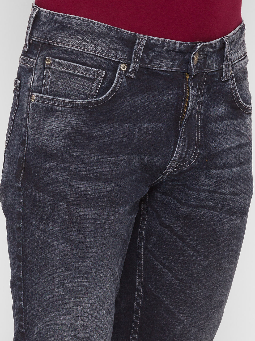 Spykar Black Cotton Men Jeans (Rover)