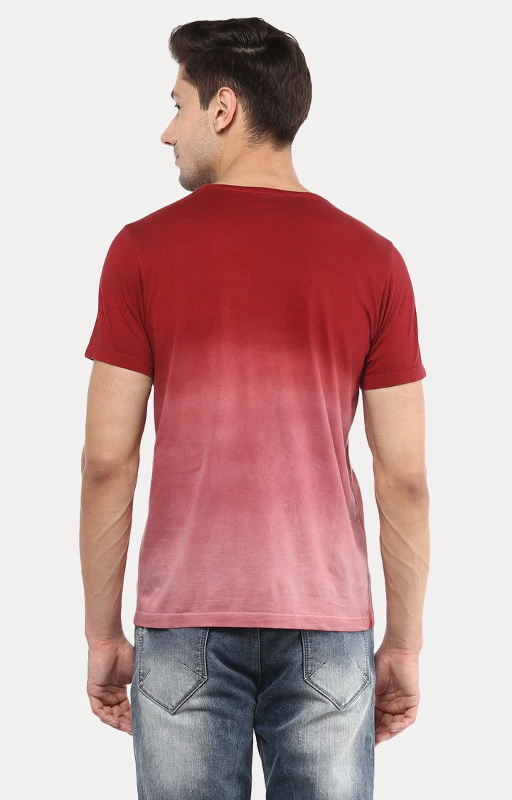 Spykar Red Slim Fit Men T-Shirts