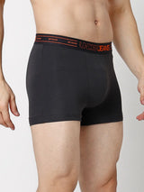 Underjeans By Spykar Men Premium Grey & White Cotton Blend Regular Fit Trunk - Pack Of 2