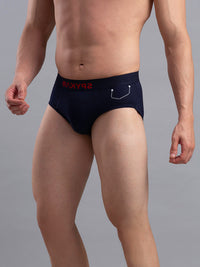 Underjeans By Spykar Men Premium Cotton Blend Navy Brief