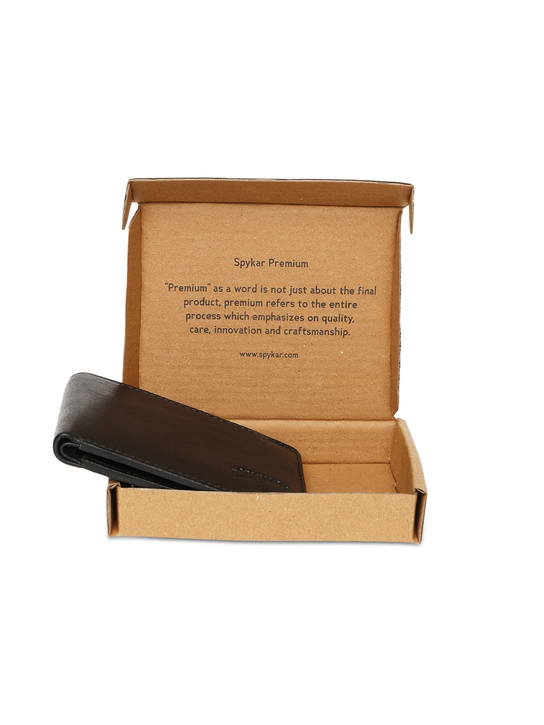 Spykar Men Black Leather Bi-Fold Wallet