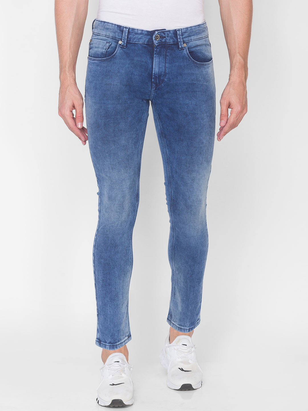 Spykar Men Mid Blue Cotton Jeans (Kano)