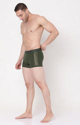 Underjeans By Spykar Men Green Solid Trunks