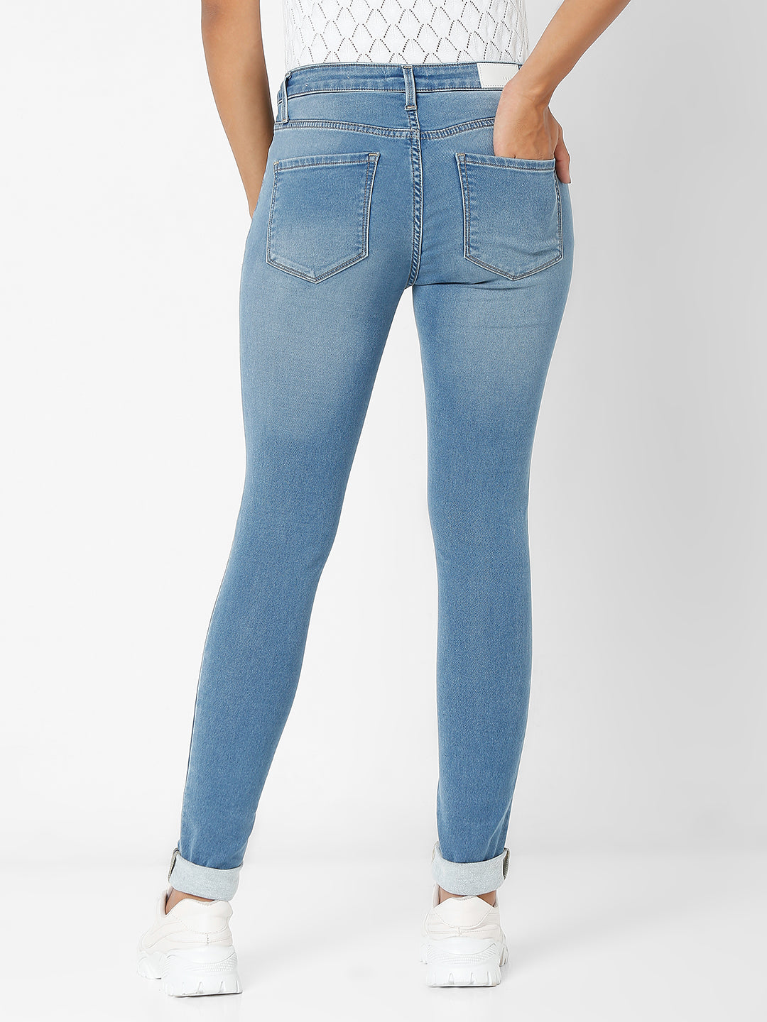 Spykar Blue Slim Fit Jeans For Women (Adora)