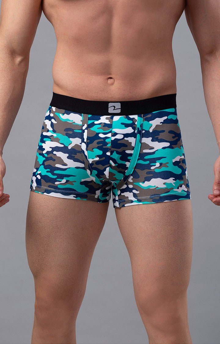 Underjeans By Spykar Men Multicolour Printed Trunks