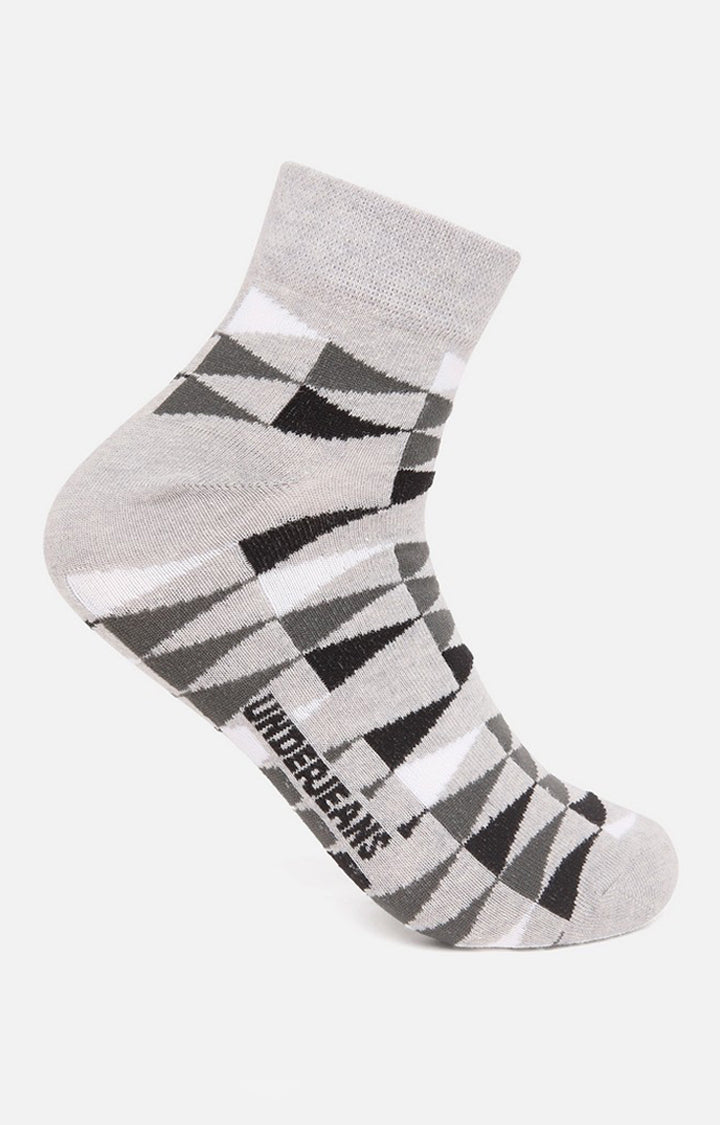 Men Premium Anthra Beige Black Grey Ankle Length (Non Terry) (Pack of 4) Socks- UnderJeans by Spykar