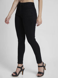 Spykar Women Black Lycra Super Skinny Fit Ankle Length Clean Look Jeans -(Alexa)
