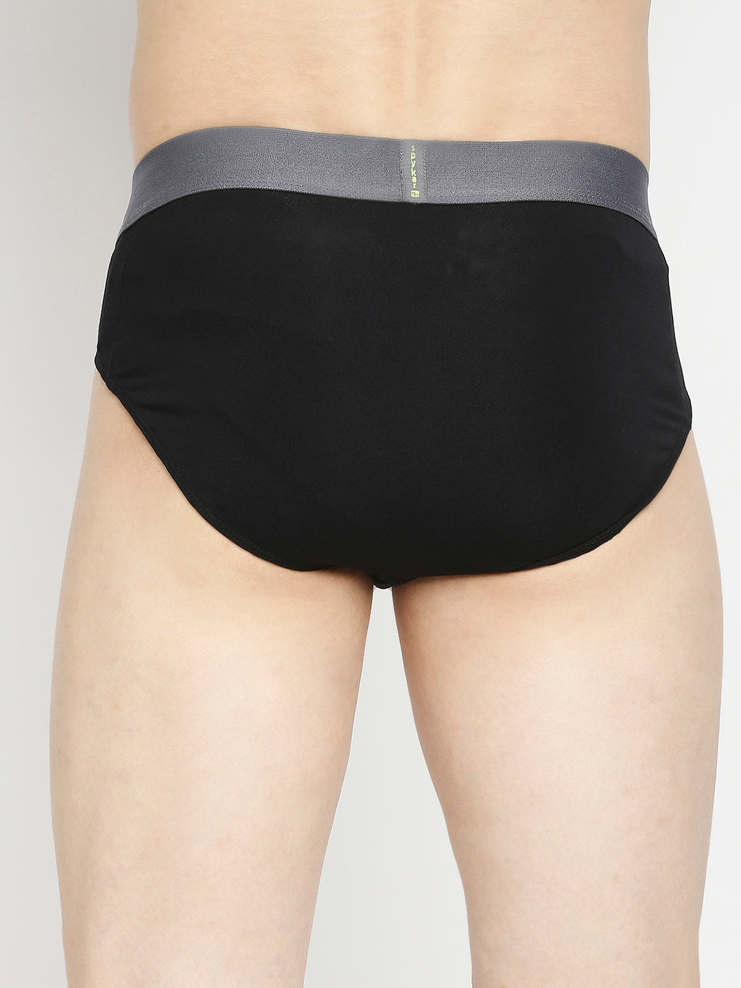Men Premium Dull Purple & Black Cotton Blend Brief - Pack Of 2- Underjeans By Spykar