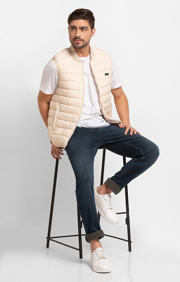 Shop Men's Sleeveless Reversible Jacket - Spykar