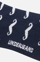 Men Premium Navy Ankle Length (Non Terry) Single Pair Of Socks- Underjeans By Spykar