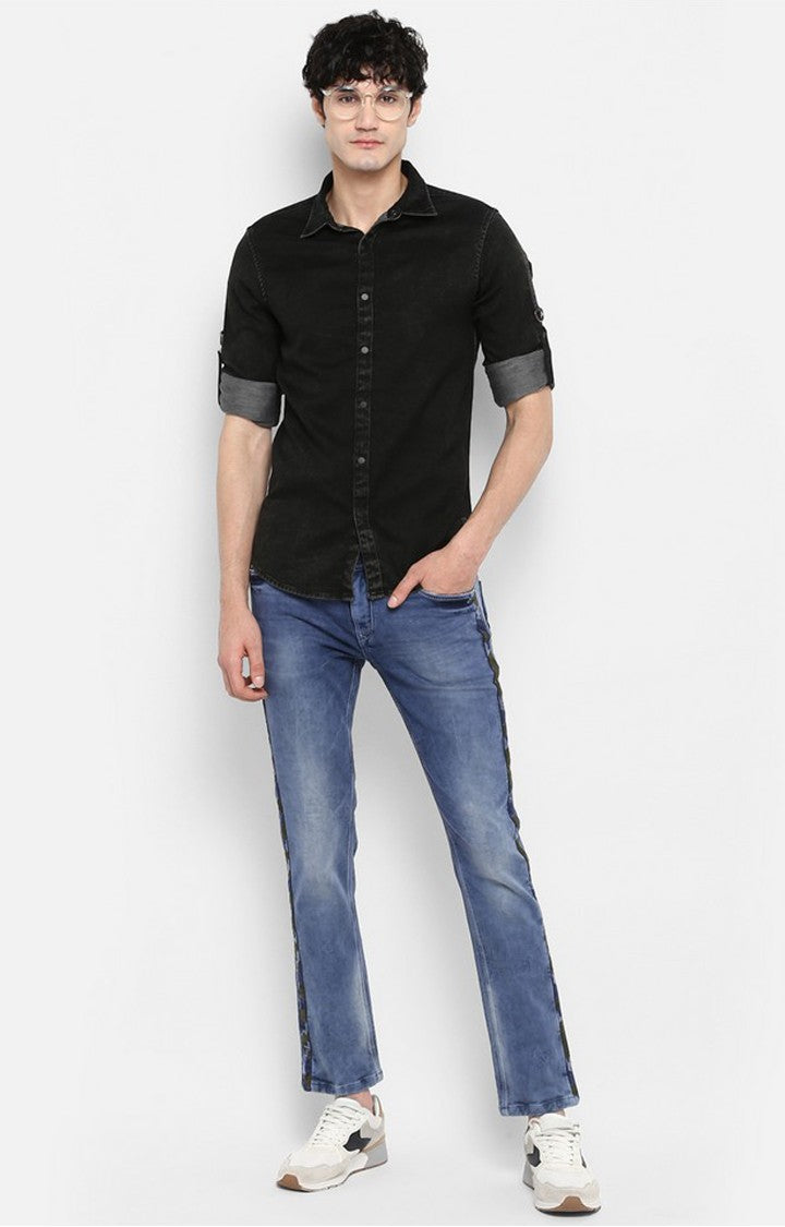 Spykar Men'S Black Cotton Solid Casual Shirts