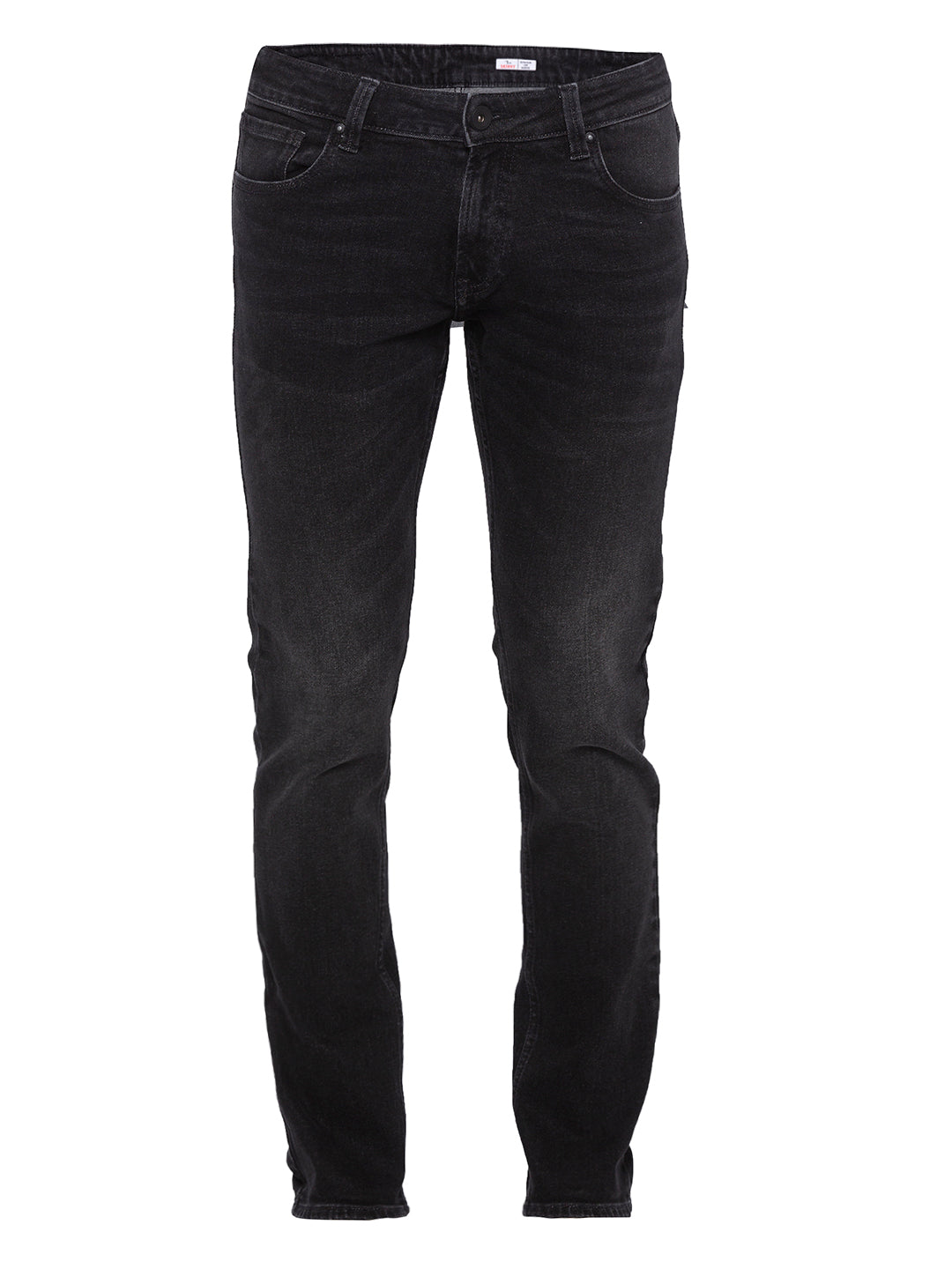 Spykar Men Carbon Black Cotton Skinny Fit Jeans