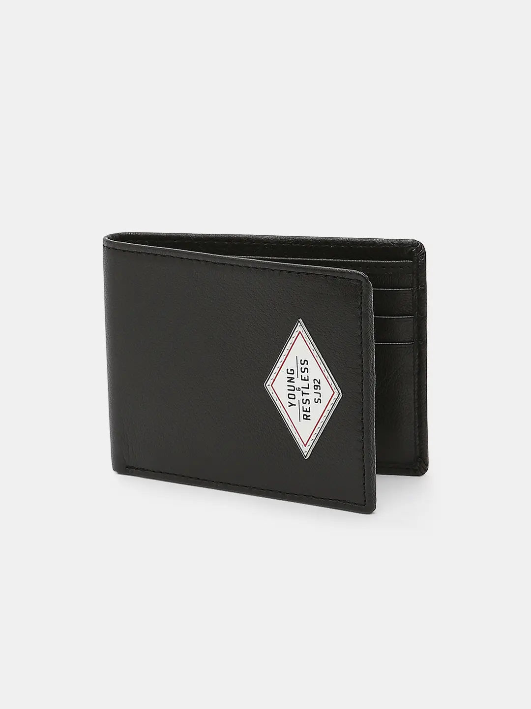 Spykar Black Leather Belt & Wallet Combo