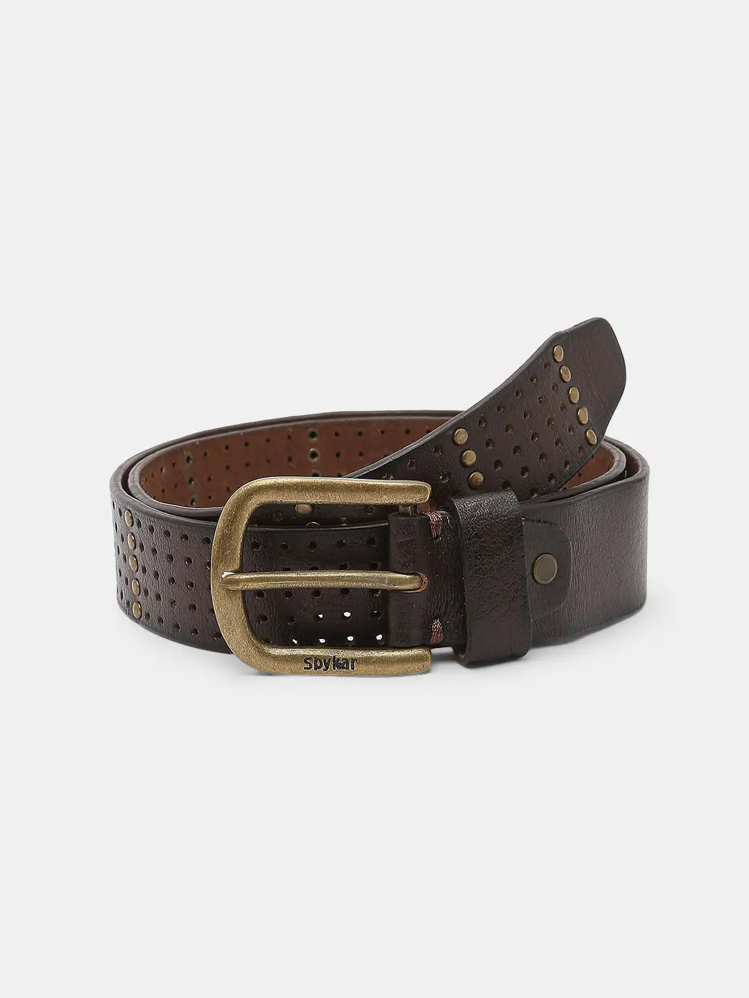 Spykar Black Leather Belt & Wallet Combo