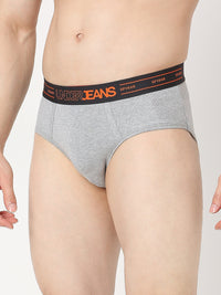 Underjeans by Spykar Men Premium Grey Melange Brief