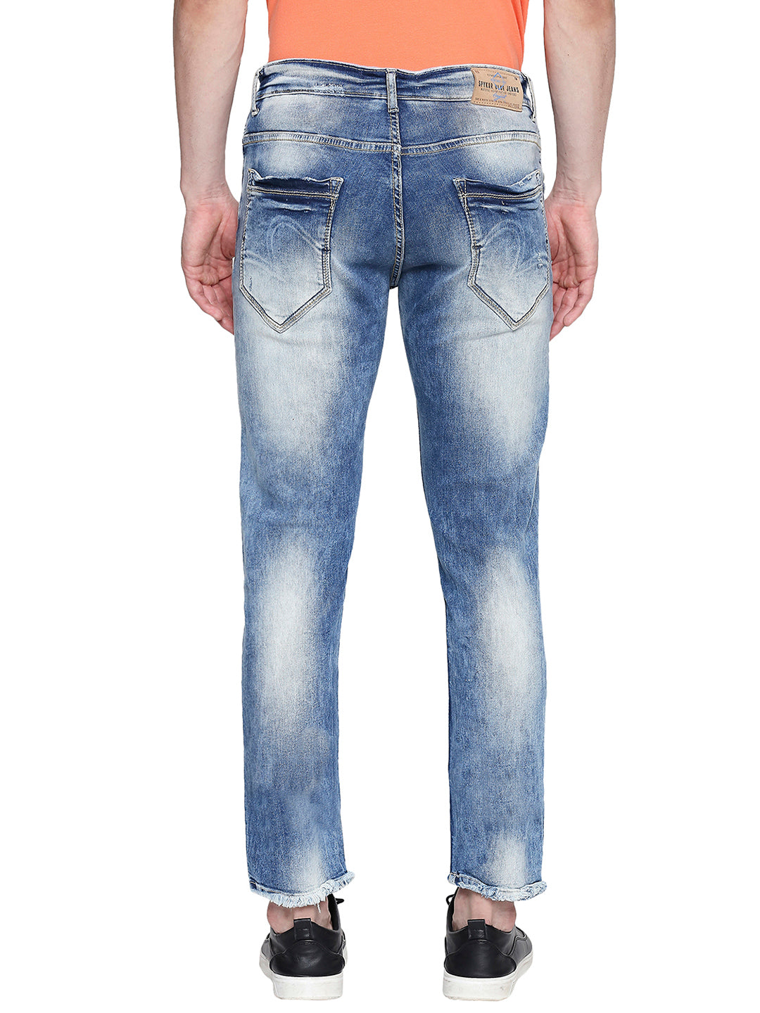 Spykar Men Blue Cotton Super Skinny Fit Jeans (Super Skinny)