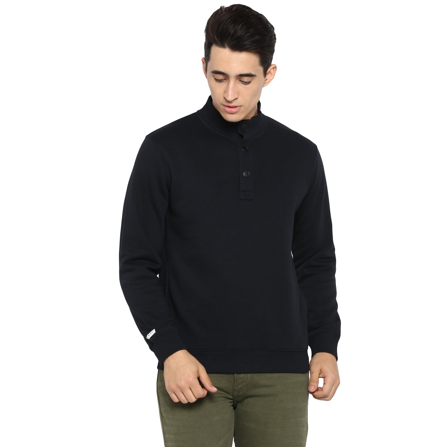 Spykar Blue Cotton Blend Sweatshirt For Men