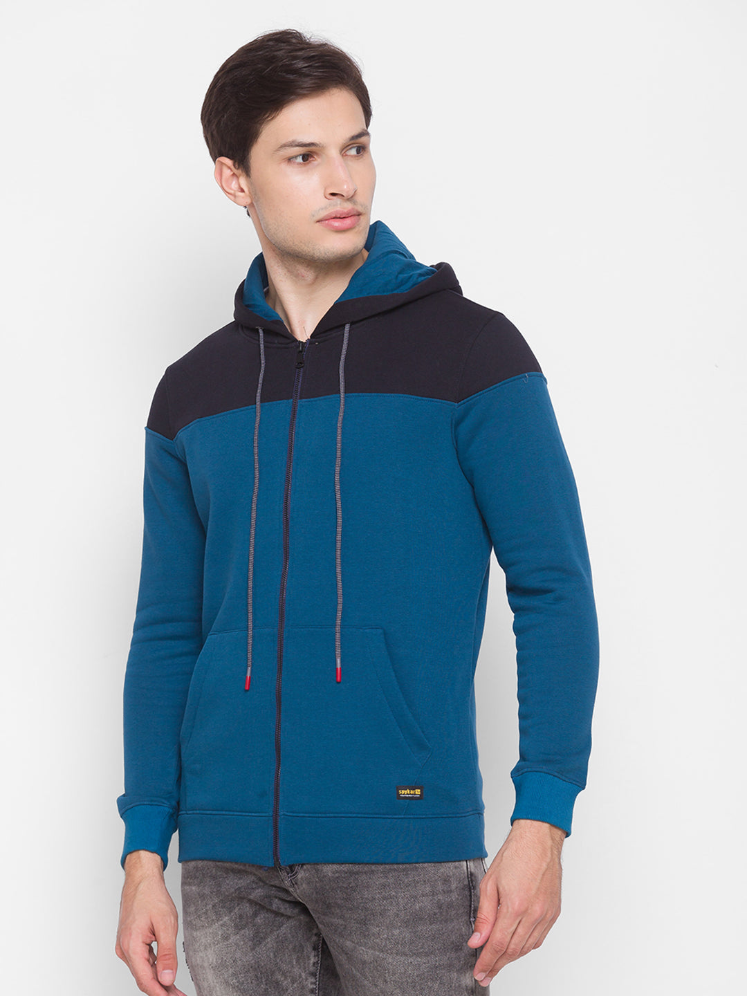 Spykar Blue Cotton Sweatshirt For Men