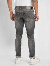 Spykar Men Carbon Black Cotton Slim Fit Narrow Length Jeans (Skinny)