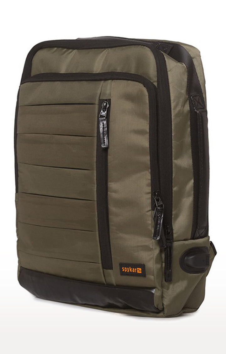 Spykar Green Polyster Backpack