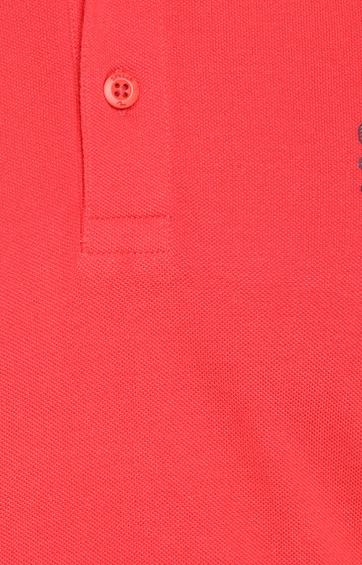 Spykar Coral Solid Slim Polo Fit T-Shirt