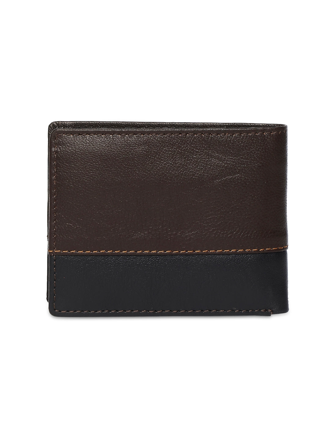 Spykar Men Brown Leather Bi-Fold Wallet