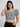 Spykar Women Black Lycra Slim Fit Checkred Crop Top