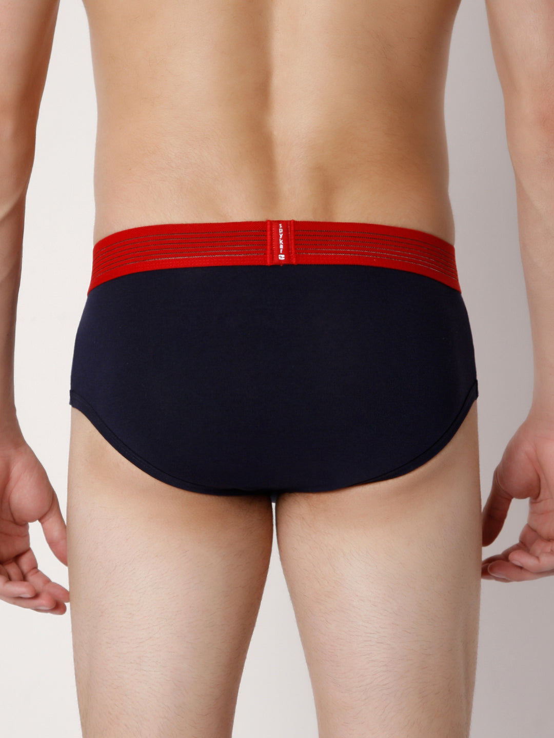 Men Premium Navy Cotton Blend Brief- Underjeans By Spykar