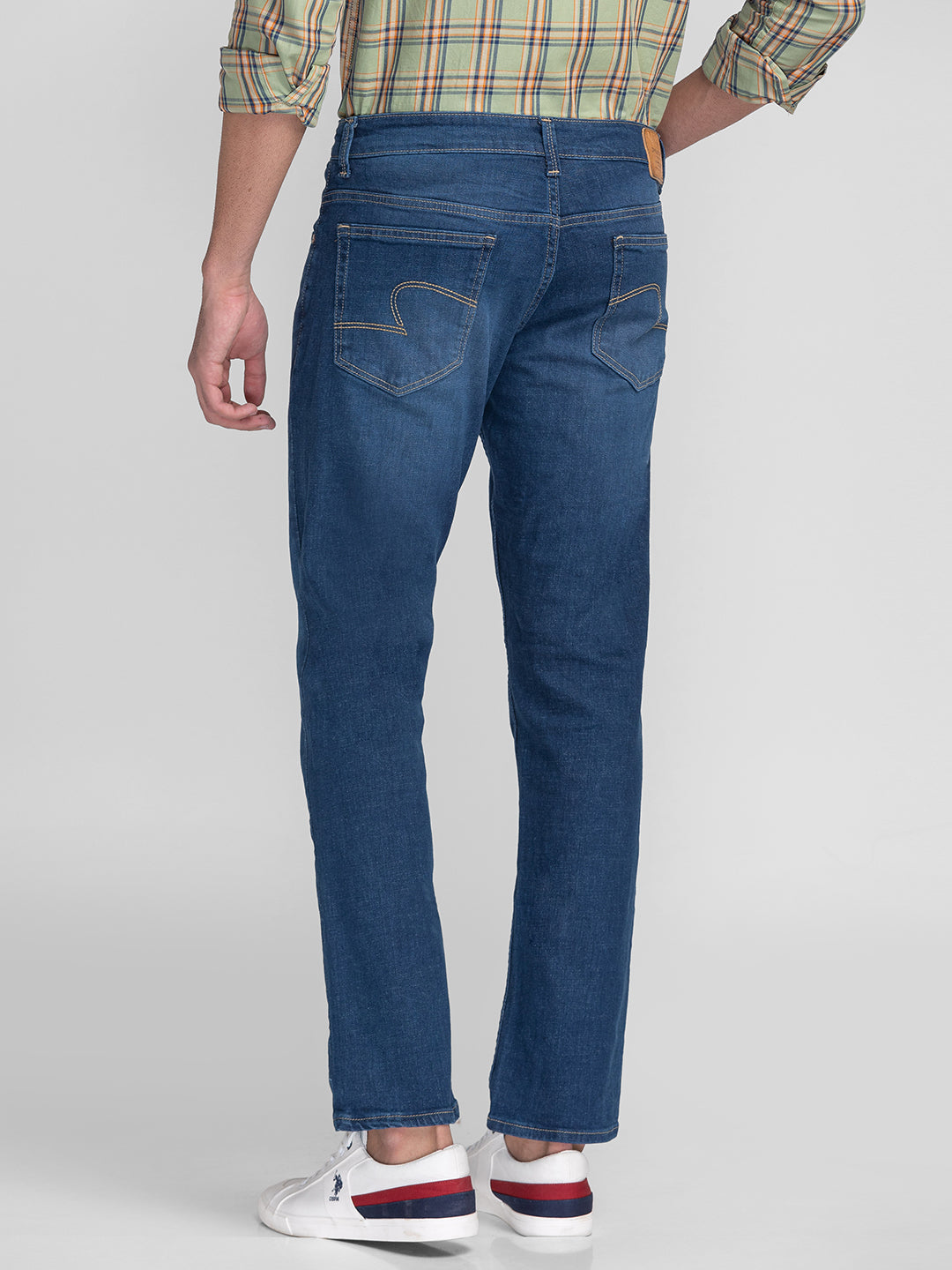 Spykar Men Dark Blue Cotton Comfort Fit Straigth Length Jeans (Ricardo)