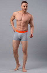 Underjeans By Spykar Men Grey Solid Trunks