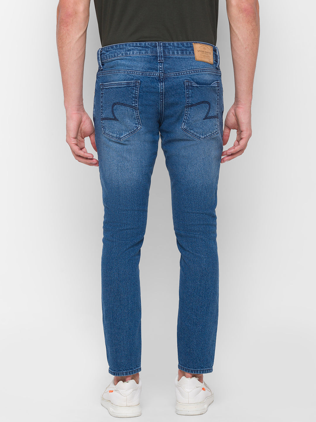 Spykar Men Blue Cotton Slim Fit Tapered Length Jeans (Kano)