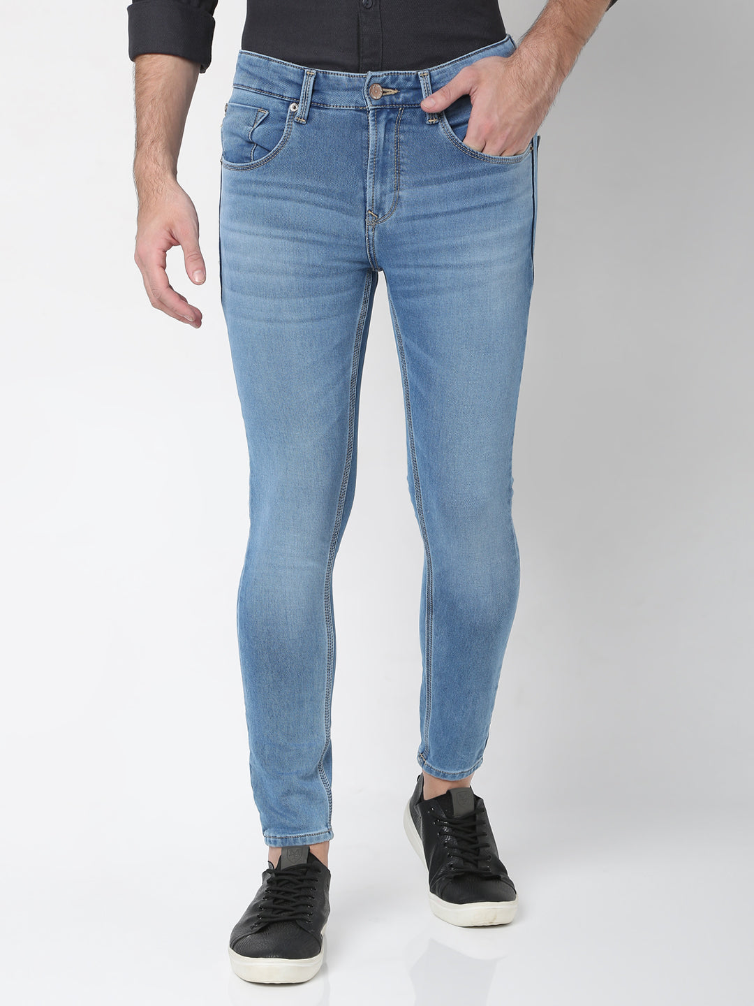 Spykar Men Blue Cotton Slim Fit Tapered Length Jeans (Kano)