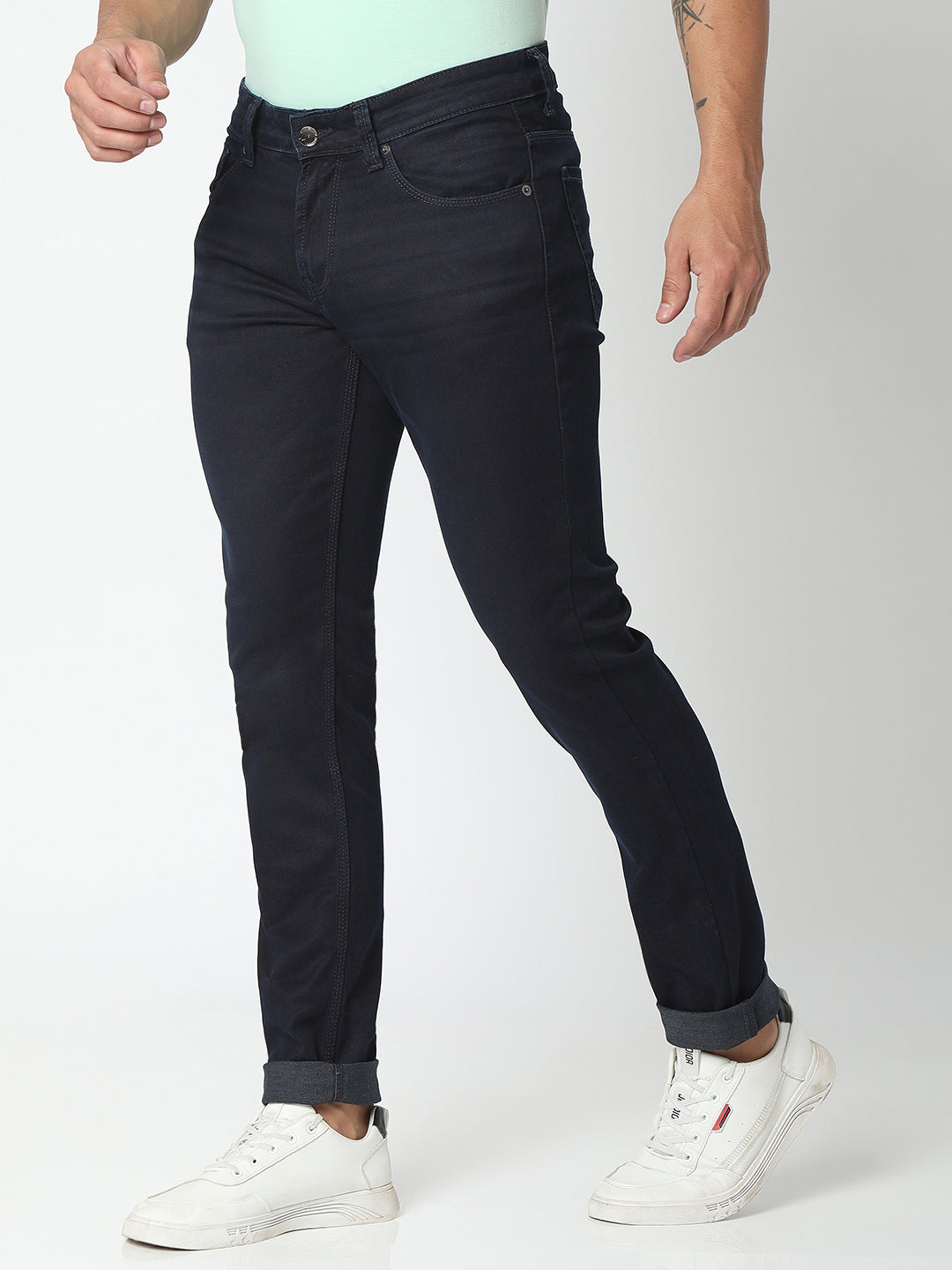 Spykar Men Blue Slim Fit Narrow Length Jeans (Skinny)