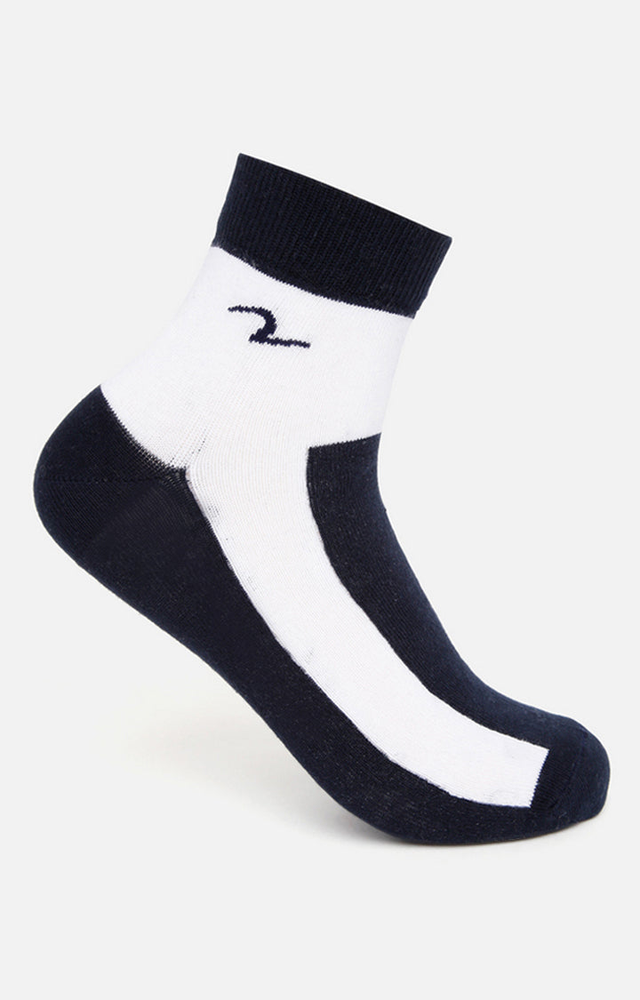 Spykar Grey & Navy Solid Ankle Length Socks