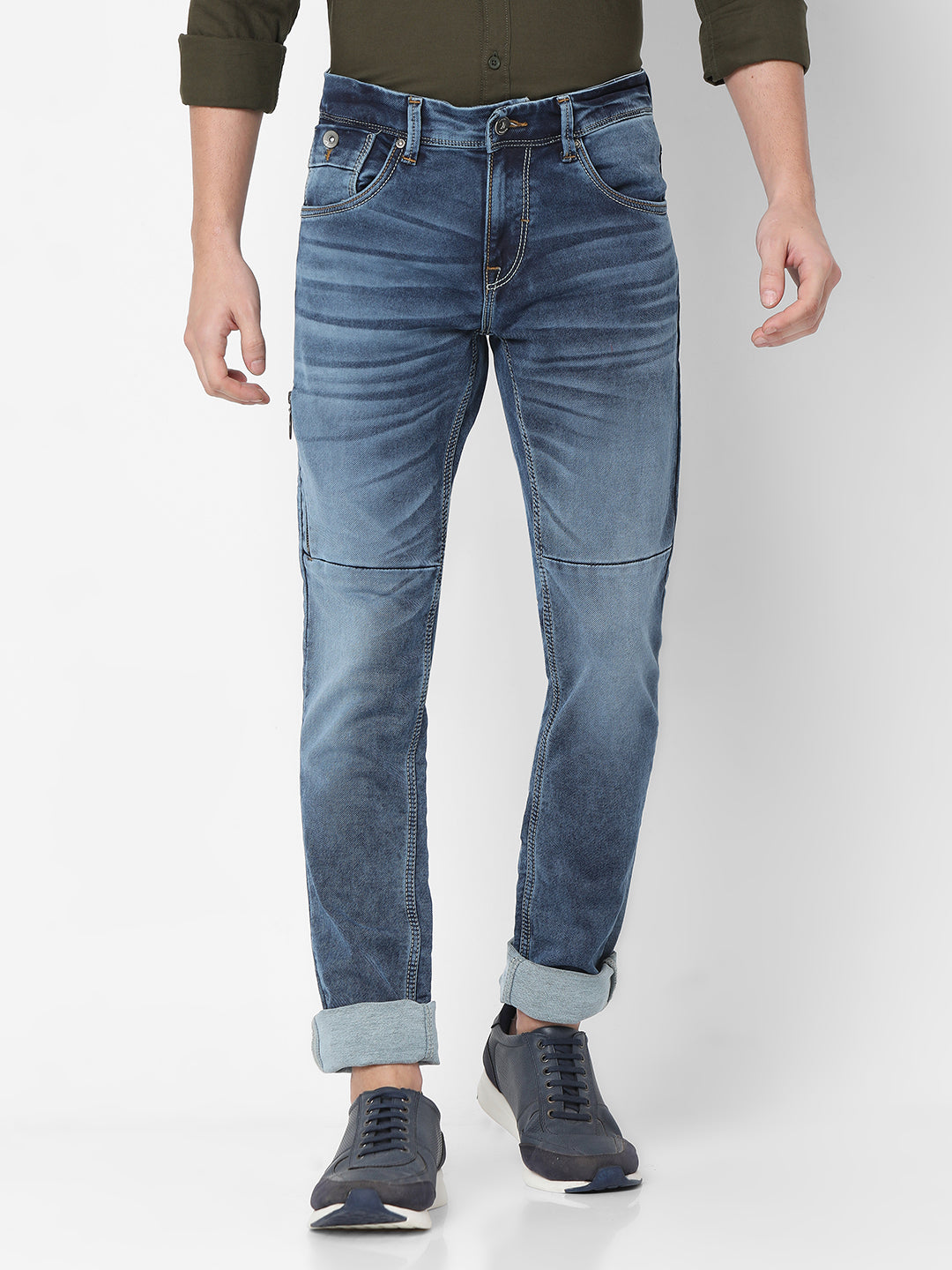 Spykar Blue Slim Fit Jeans For Mens