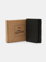 Spykar Black Leather Belt & Wallet Combo