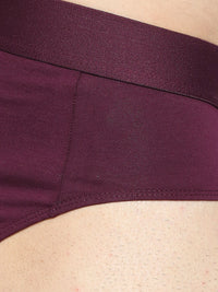 Underjeans By Spykar Men Premium Cotton Blend Purple Brief